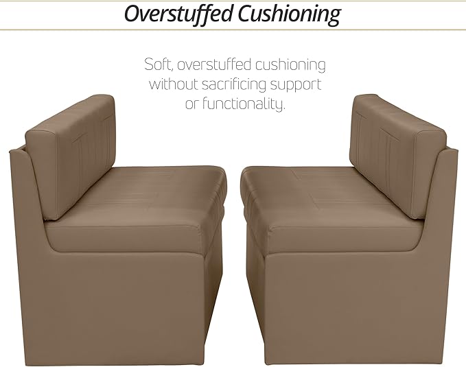 Ethos RV Dinette, Bed with Storage, Ultimate Leather, Light Sand