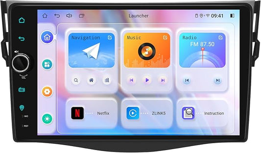 JOYING Car Stereo for Toyota Rav4 2006-2012 Android 12 Car Radio 9" Touch Screen Head Unit 4GB+64GB with Wireless CarPlay Android Auto GPS Navigation Bluetooth Mirror Link(JY-TZ164N4)