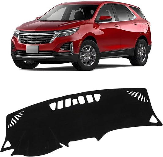 KUST Dash Cover for 2018-2023 2024 Chevrolet Equinox (Without HUD) (L, LS, LT, Premier) Non-Slip Dashboard Cover Polyester Dashboard Cover Accessories for Equinox Custom Fit Dash Mat No Glare Black