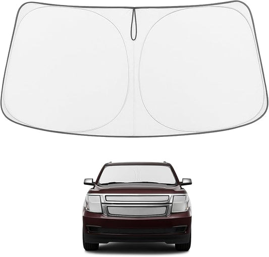 Proadsy Custom Fit Chevrolet Tahoe SUV 2015-2020 Windshield Sun Shade 4-Layer Foldable Front Sunshade Protector Sun Visor Blocks UV Rays Keep Car Cooler