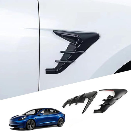 YHCDSEA for 2024 2025 Tesla Model 3 HW4.0 Side Camera Indicator Protection Cover Decoration Accessories fit for Tesla Model 3 with HW4.0 (Matt Black)