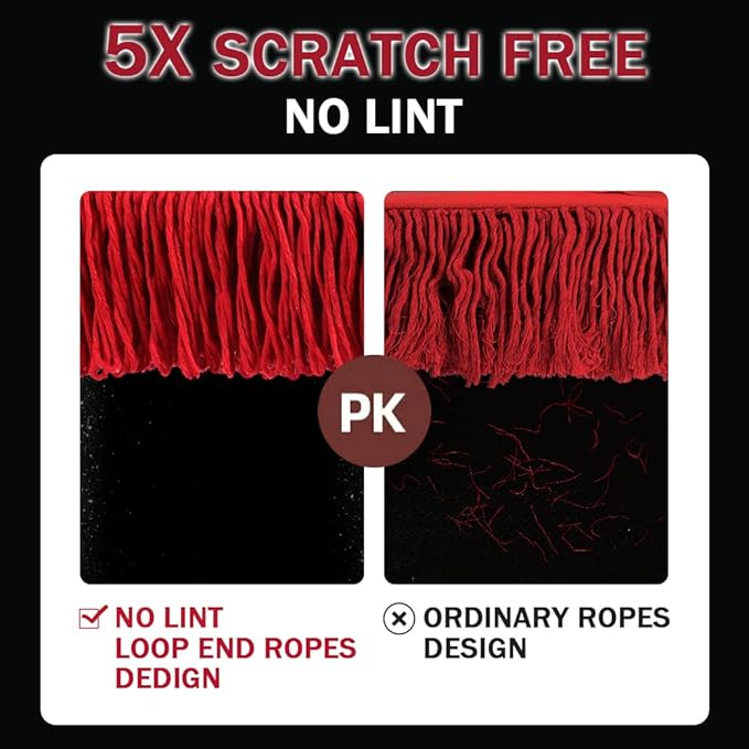 Car Duster Exterior Scratch Free,Car Dust Brush with Extendable Telescoping Handle to Remove Dust Pollen,Duster for Car,Truck,RV and Motorcycle,Large Auto Mop Duster Head, Wax Cotton Hair