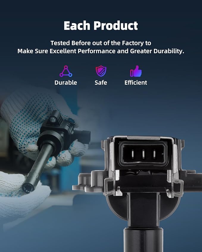 ECCPP Portable Spare Car Ignition Coils Compatible with Aud-i A8/A6/S4/Allroad Volkswage-n Golf/Passat 1997-2005 Replacement for UF290 UF369 for Travel, Transportation and Repair (Pack of 4)