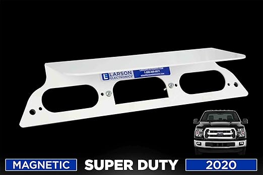 Magnetic Antenna Mounting Plate - 2023 Ford Superduty F550 Aluminum Trucks - Compatible - No-Drilling Required - No Cam - Black