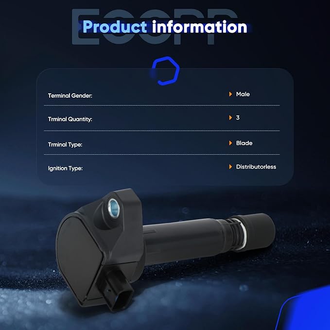 ECCPP 4 ignition coils with 4 iridium Spark Plugs,UF582,coils packs,for Honda,for Civic 2006-2011 L4 1.8L,UF582 ‎5C1637,E1082