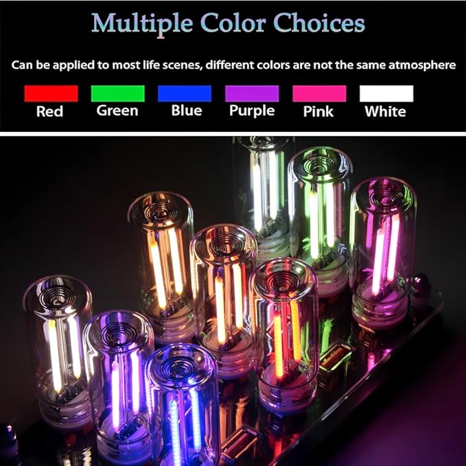 2 Pack Car LED Lights Interior, USB Light for Car Decor & Bedroom, Touch Dimmable Ambient Lighting, Mini Glass Bottle Night Light for Camping Gifts-Pink