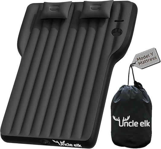 Tesla Model Y Mattress, Inflatable SUV Mattress for Portable Camping Mattress, Foldable Air Mattress with Air Pump and Storage Bag for Tesla Model Y and SUV Travel, Black