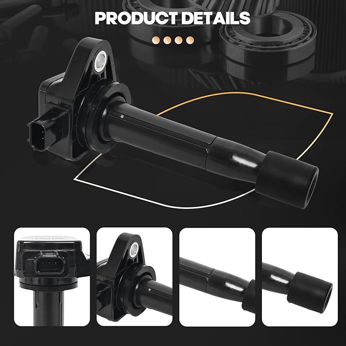 6PCS UF603 Ignition Coil packs Compatible with Acura RDX RL TL TSX ZDX Honda Accord Crosstour Odyssey Pilot Ridgeline Replaces 30520R70S01 3.5L 3.7L V6