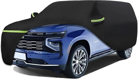 Waterproof Car Covers for 2007-2023 Chevrolet Tahoe/Cadillac Escalade/GMC Yukon(Black) 210T Custom 6 Layers Heavy Duty Waterproof All Weather Protection Outdoor