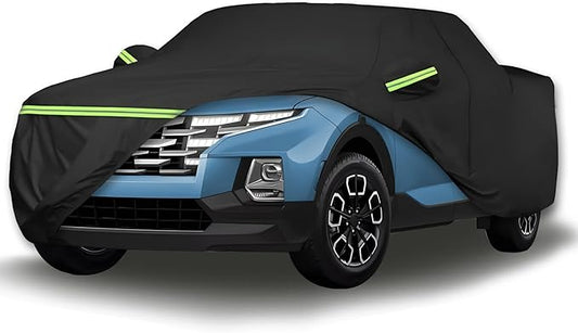 Waterproof Car Covers for 2021-2023 Hyundai Santa Cruz (Black) 210T Custom Outdoor Storm Hood