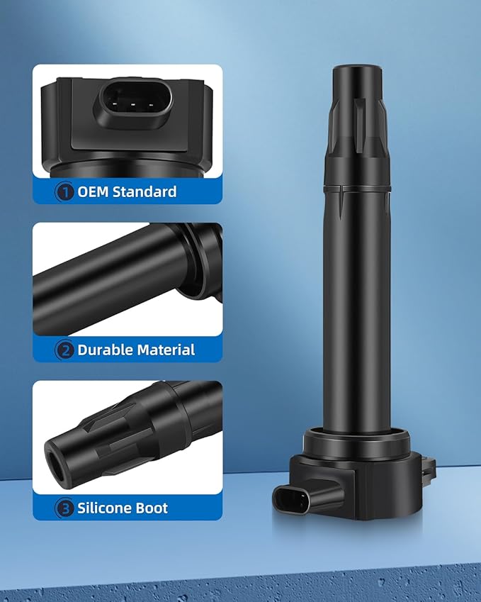 ECCPP Ignition Coils Pack Set of 4 Fit for Dodge for Jeep Replacement for UF-557 C1587 for Travel Transportation and Repair