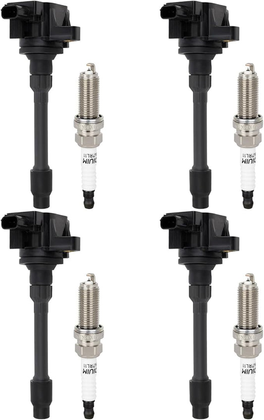 ECCPP 4 ignition coils with 4 iridium Spark Plugs,UF749,coils packs,for Honda,for Civic 2015-2019,for Civic 2016/2020,1.5L 2.0L,UF-749,JSD02-172