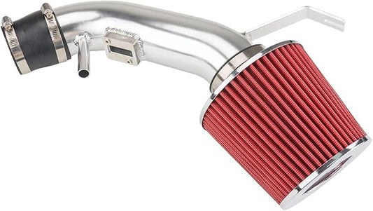 PHILTOP Cold Air Intake System Aluminum Polished High Flow Replacement for Nis-san Altima 2007 S 2.5L L4 Gas DRSS-5090, High Performance Filters