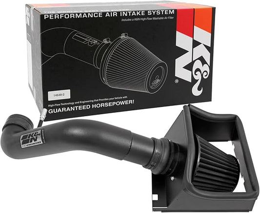 K&N Cold Air Intake System: Dry-Flow Air Filter, Increase Performance & Towing: Compatible with 2011-2014 FORD F150, 71-2581
