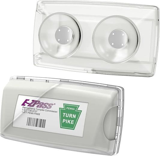 Zeyitian Ez Pass Holder Clear 1 Pack - Super Strong Suction Cups for Windshield, Toll Pass Transponder Holder for EZ Pass/iPass