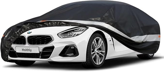 10 Layers Car Cover Custom Fit for BMW Z4 E85, E89, G29 (2009-2025), Waterproof All Weather for Automobiles, Outdoor Full Cover Sun Dust Rain Protection with Cotton. Black