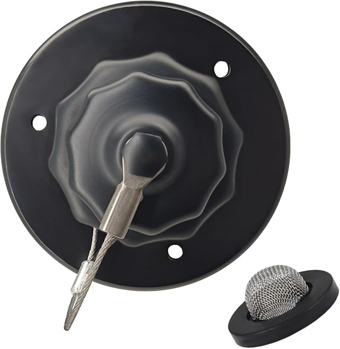 G-Sunny All Metal RV City Water Inlet with Check Valve, RV Water Inlet Replacement, RV Water Fill Inlet,RV Water Inlet Connection for for RV Camper Motorhome Trailer Marine (Matte Black)