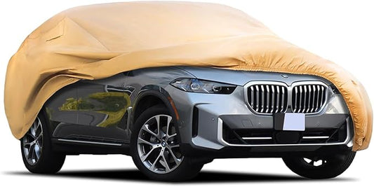 Heavy Duty Outdoor Car Cover Custom Fit for BMW X5,Windproof All Weather Waterproof Sun Rain UV Dust Snow Protection Outdoor Car Covers