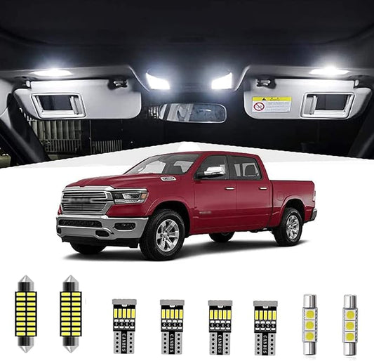 AWALITED 13pcs RAM Interior LED Lights Kit Super Bright LED Map Dome Light Bulbs for 2019 2020 2021 2022 2023 Dodge Ram 1500, 2500, 3500 Pickup Truck All Models