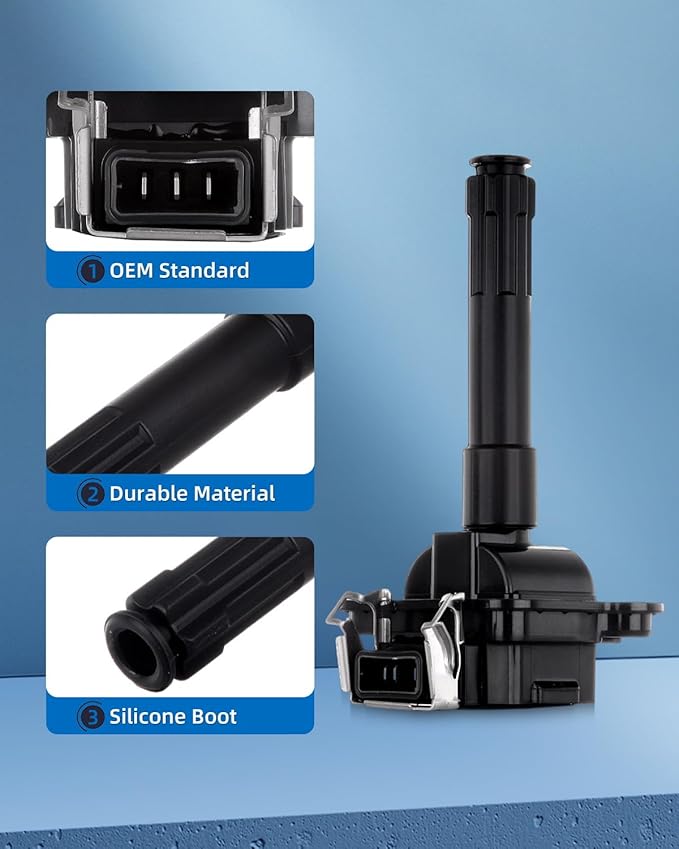 ECCPP Portable Spare Car Ignition Coils Compatible with Aud-i A8/A6/S4/Allroad Volkswage-n Golf/Passat 1997-2005 Replacement for UF290 UF369 for Travel, Transportation and Repair (Pack of 4)