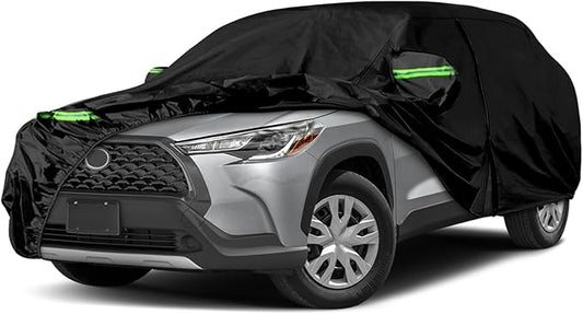 Waterproof Car Covers Replace for 2019-2025 Toyota Corolla Cross, 6 Layers All Weather Custom-Fit Outdoor Full Car Covers with Zipper Door for Snow Rain Dust Hail Protection