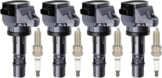 ECCPP UF672 4 ignition coils with 4 iridium Spark Plugs for Honda for Acura 2012 2013 2014 2015 Civic ILX 5C1880 GN10421 6732317