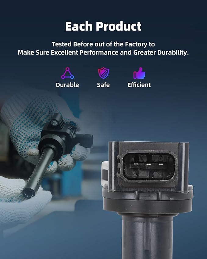 ECCPP 4 ignition coils with 4 iridium Spark Plugs,UF298,coils packs,for Honda S2000 2.0L 2000-2003,UF298