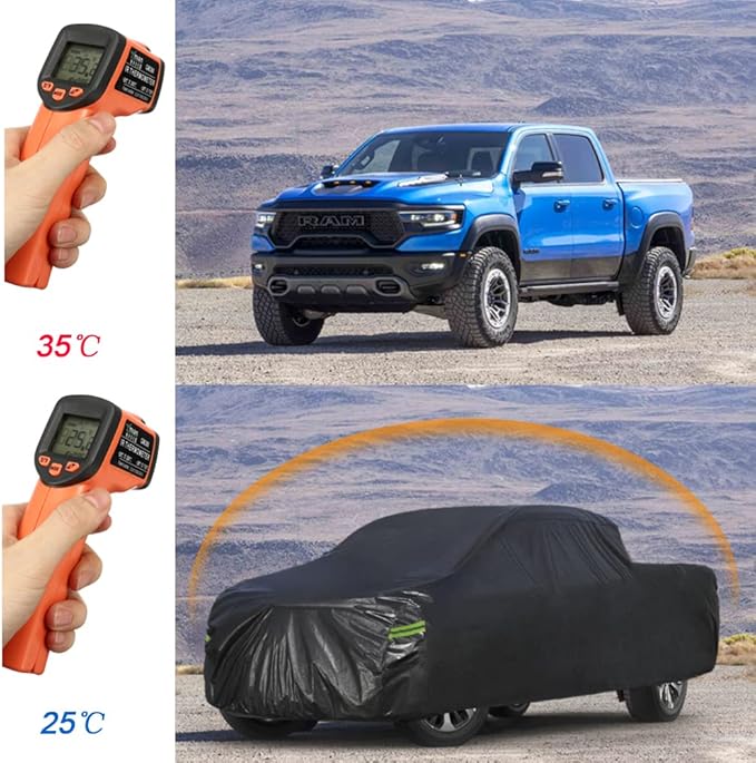 Waterproof Truck Cover Fit Toyota Tacoma from 2016 to 2025 (Access Cab/Double), 7 Layers Outdoor Heavyduty Full Pickup Cover All Weather,Outdoor Sun UV Rain Dust Protection.