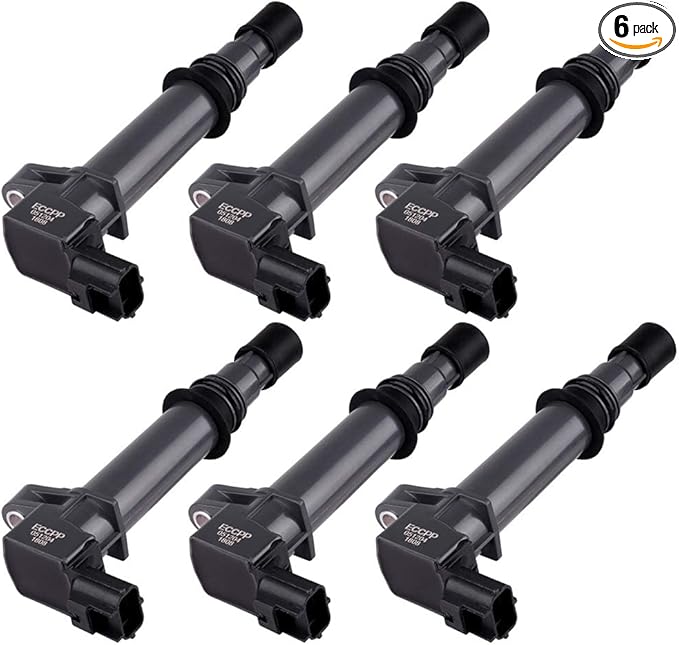 ECCPP Pack of 6 Ignition Coil Compatible for Jee-p Cherokee Liberty Dodg-e Dakota Nitro Ram 150 Mitsubishi Raider Replacement for3.7L V6 C1231 5C1114 UF-270 UF-297 UF-399