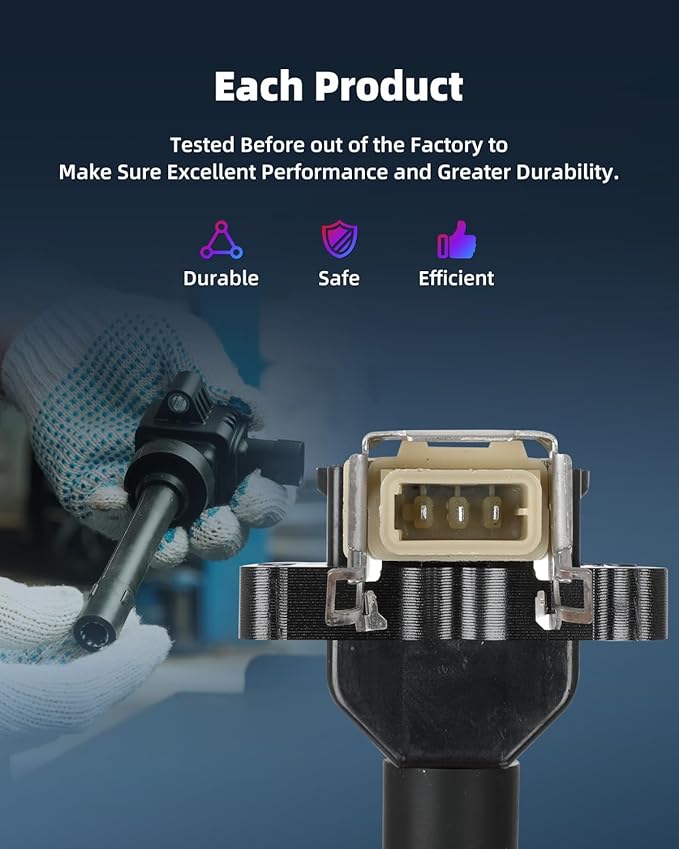 ECCPP 6 ignition coils with 6 iridium Spark Plugs,UF226,coils packs,for BMW 320i 1992-1995 2.0L,325i 1992-1995 2.5L,325is 1992-1995 2.5L,525i 1991-1995 2.5L,525iT 1993 2.5L,UF226