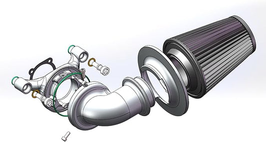 Big Sucker cone Air filter intake for harley air Cleaner Sportster Softail fatboy heritage dyna touring street road king Glide (Nake - Chromed, TypeB: Touring 01-07, Softail Dyna 99-15)