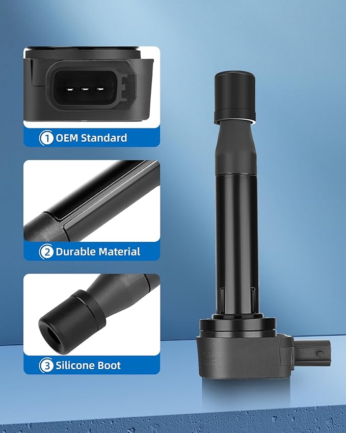 ECCPP UF242 6 ignition coils with 6 iridium Spark Plugs 95839,for Honda,for Acura,for Saturn,for Accord Odyssey MDX TL RL Vue 3.0L 3.2L 3.5L V6 90919-02247,C1221,UF242,30520P8EA01,30520P8FA01