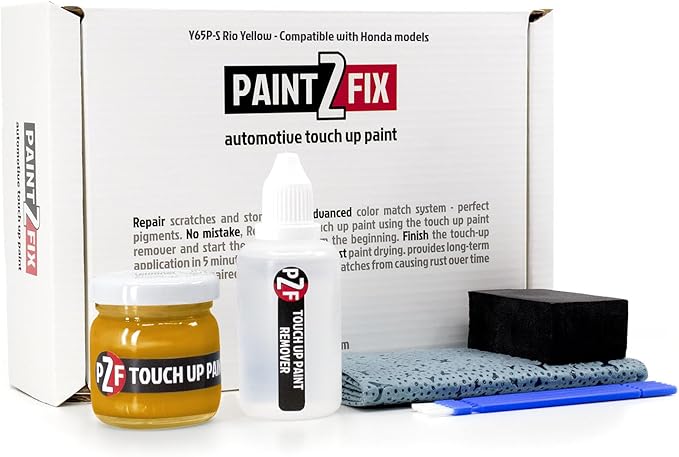 Y65P-S Rio Yellow | New Indy Yellow Touch-Up Paint & Scratch Repair Kit for Honda Models - 0.84 fl oz (25ml)