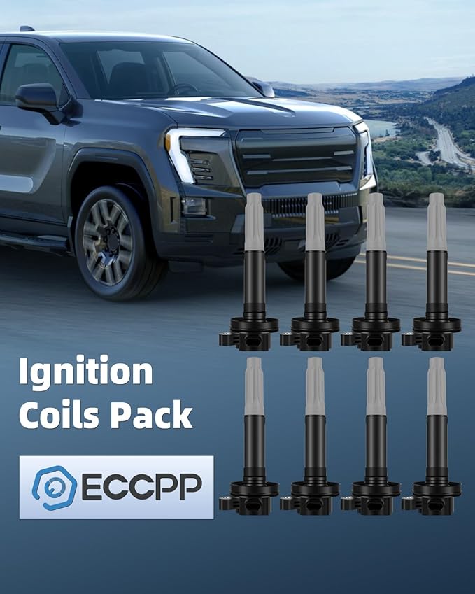 ECCPP UF824 8 ignition coils with 8 iridium Spark Plugs for ford for F-150 for Mustang 2016 2017 V8 5.0L UF824 UF824T DG561