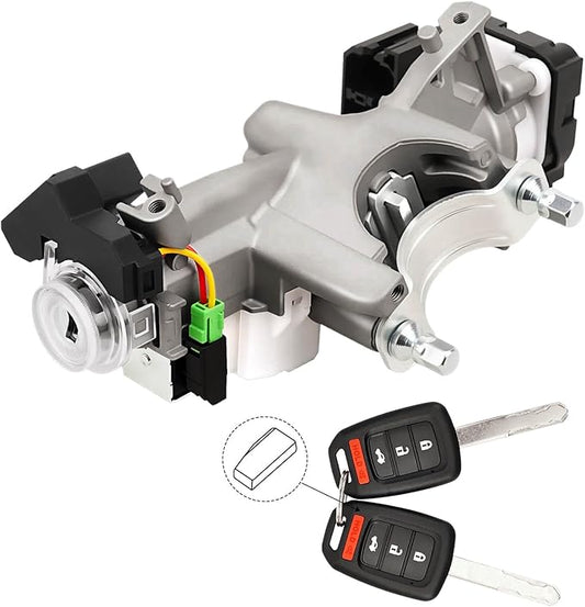 RAMATA 0635lT6PH01 06351-T6P-H01 Ignition Switch Lock Cylinder with Key (with Blank Chip) Compatible with 2014 2015 Honda Civic 1.8L, Replace # US1326 (Ignition Chip: 47,Frequency: 313.8Hz)