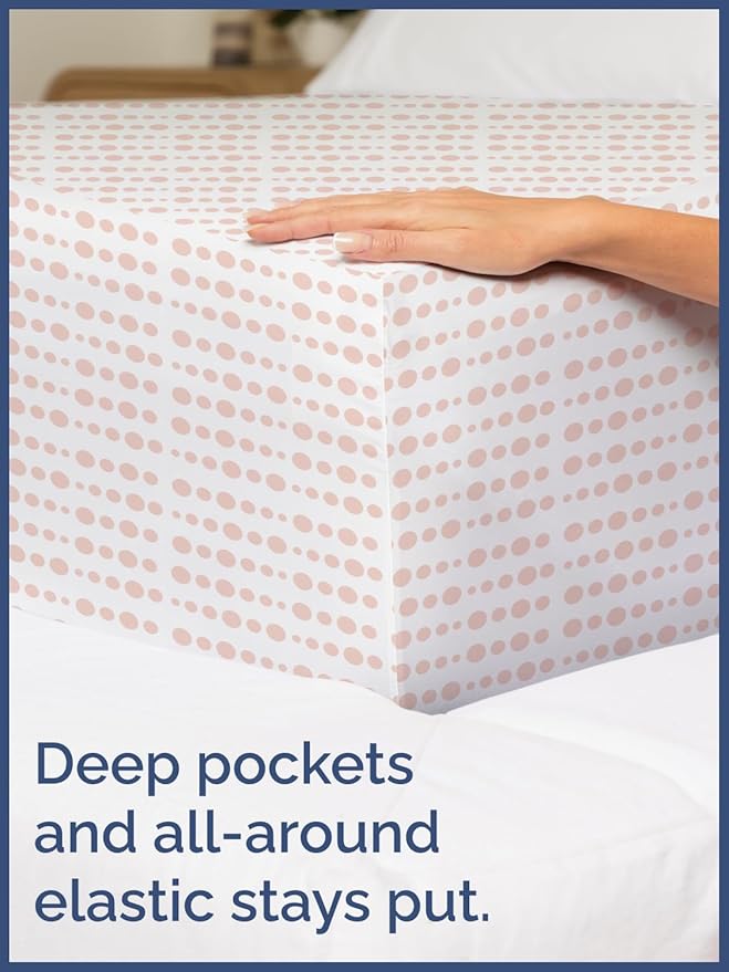 Kids Full Size Pink Dots Bed Sheets - 4 Piece Kids Pink Dots Sheet Set - Spotty Patterned Bedding - Soft & Cozy - Breathable & Machine Washable - Easy-Care Bed Set for Boys, Girls, Teens and Toddlers