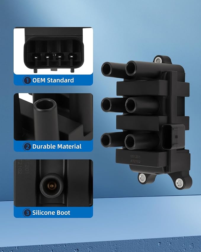 ECCPP Portable Spare Car Ignition Coils Compatible with Ford/Mazda/Mercury 2001-2008 Replacement for DG485 C1312 for Travel, Transportation and Repair (Pack of 1)