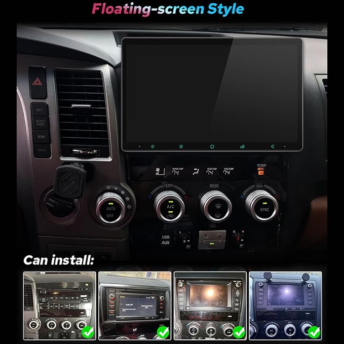 JOYING Android 13 Car Radio for Toyota Tundra 2007-2013 Sequoia 2008-2019, 11.6 Inch Touchscreen Car Stereo with Wireless Carplay & Android Auto, FM, GPS Navigation, Bluetooth 5.1, SWC(JY-TT115N8)