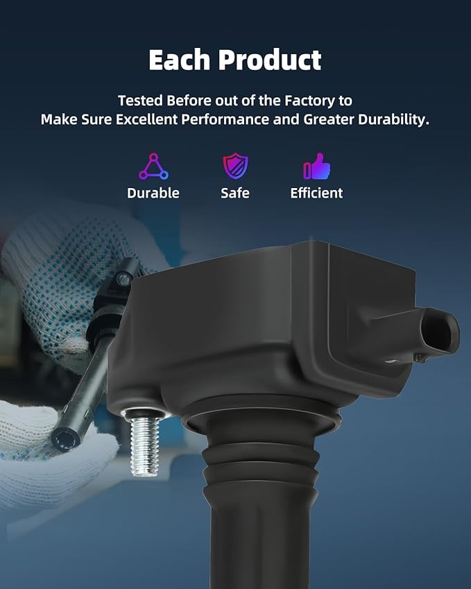 ECCPP UF648 6 ignition coils with 6 iridium Spark Plugs for Dodge for Durango Journey for Grand Caravan for Jeep for Grand for Cherokee for Wrangler for Ram Promaster 1500/2500/3500 C1791 5C1848