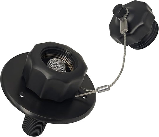G-Sunny All Metal RV City Water Inlet with Check Valve, RV Water Inlet Replacement, RV Water Fill Inlet,RV Water Inlet Connection for for RV Camper Motorhome Trailer Marine (Matte Black)