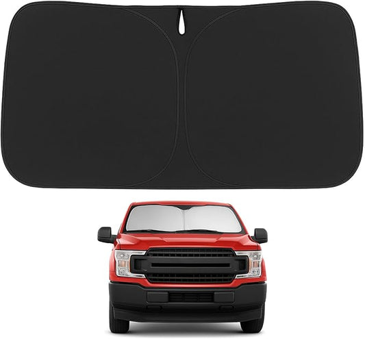 Proadsy Windshield Sun Shade for Ford F150 2015-2020 4-Layer Foldable Front Sunshade Protector Sun Visor Blocks UV Rays Keep Car Cooler