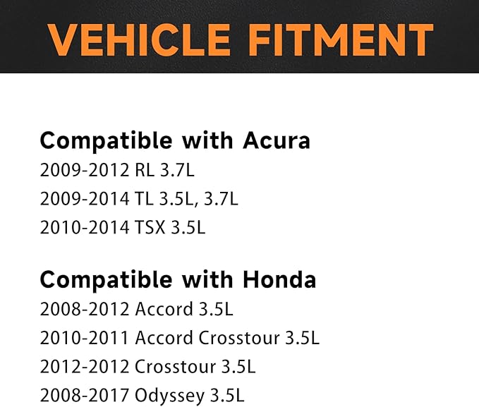 Motorevo Ignition Coil Pack Set of 6 Compatible with Honda Accord 2008-2012, Odyssey 2008-2017, Crosstour 2012 & Acura TL 2009-2014, RL 2009-2012, TSX 2010-2014 - V6 3.5L 3.7L Replace OE# UF603 C1624
