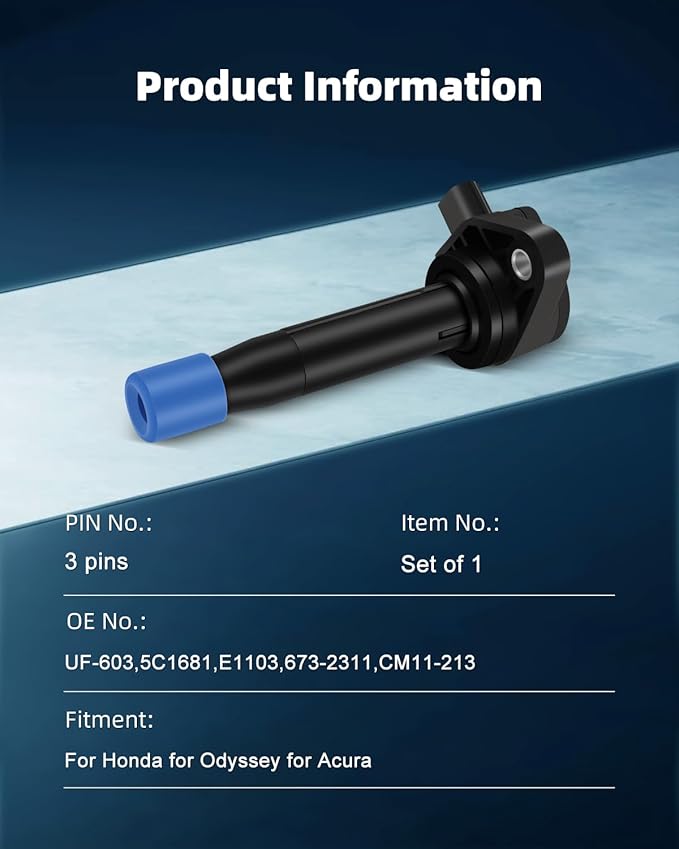 ECCPP Portable Spare Car Ignition Coils Compatible for Acura MDX/RDX/RL/TL/TSX/ZDX 2008-2015 Replacement for 1788379 for Travel, Transportation and Repair (Pack of 1)