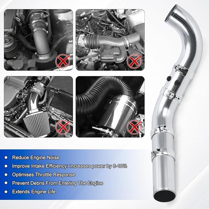 PTNHZ Universal 3 Inch 76mm Air Intake Pipe Aluminum alloy intake pipe Kit