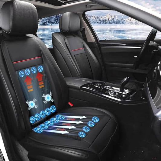 Cooling Car Seat Cover Front Seat Summer Cooling Car Seat Cushion Massage Seat Cooler Vehicle Winter Mesh Cooling Pad for Car Seat Faux Leather Auto Seat Cover