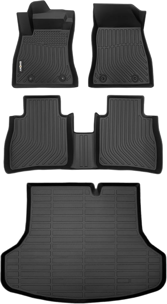 GINOWY-Floor Mats & Cargo Liner for 2014-2019 Nissan Sentra, Fit for S丨SV丨SR, All Weather Floor Mat Sentra Car Mats, Sentra Cargo Mat Trunk Mat, Sentra Car Accessories