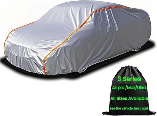 Waterproof Sport Small Car Cover,Snow Vehicle Cover,Car Covers for Automobiles All Weather Waterproof, Rain Snow Protector,for All Weather Inner Soft Sport Car Under 163"