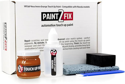 YR536P New Imora Orange Touch-Up Paint & Scratch Repair Kit for Honda Models - 0.84 fl oz (25ml)