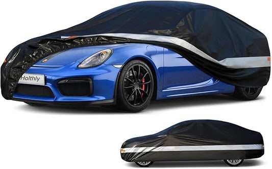 10 Layers Car Cover Waterproof All Weather for Coupe Hatchback, Outdoor Car Covers Custom Fit for Audi TT, BMW Z4, Crossfire,Toyota 86, Porsche 718 Cayman Boxster, Subaru BRZ, Ford Focus,etc
