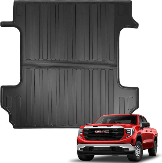 Vagbstu Truck Bed Mat Compatible with 2019-2024 2025 Chevy Silverado/GMC Sierra 1500 Accessories 5'8'' Vehicle Bed,Truck Bed Liner Perfectly Flush All Weather Protection TPE Pickup Cargo Mat
